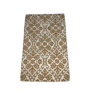 Gold And White Aztec Pattern Assorted Rug Size 41 X 26